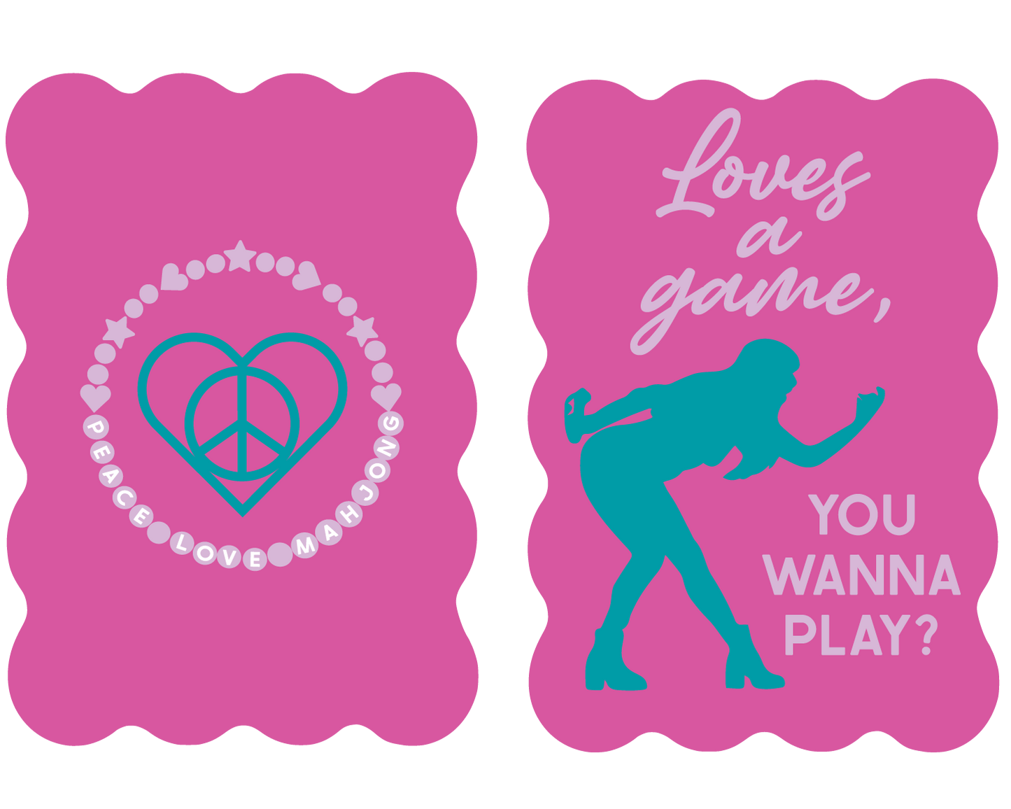 Mahjong Tile Shufflers (Set of 2): Baby Let the Games Begin