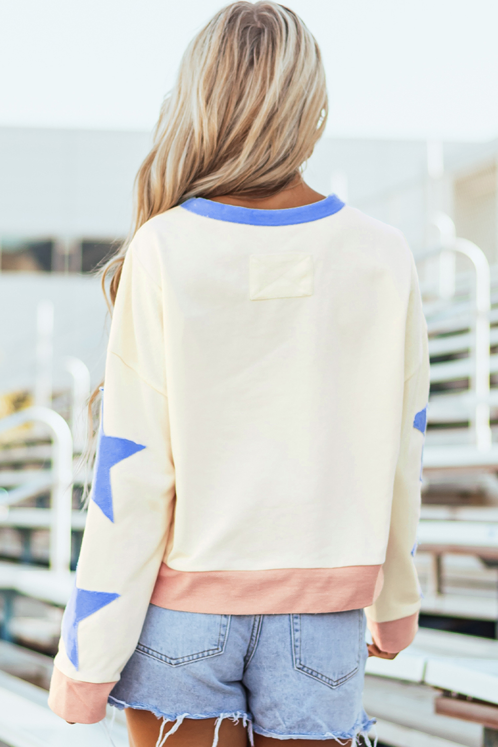 Beige Rugby Football Sweatshirt