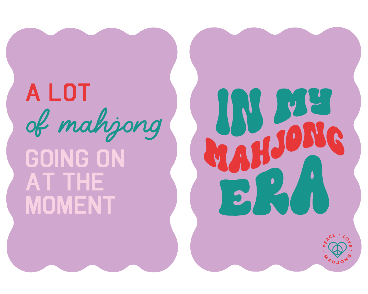Mahjong Tile Shufflers (Set of 2): Hot Tips - Lilac