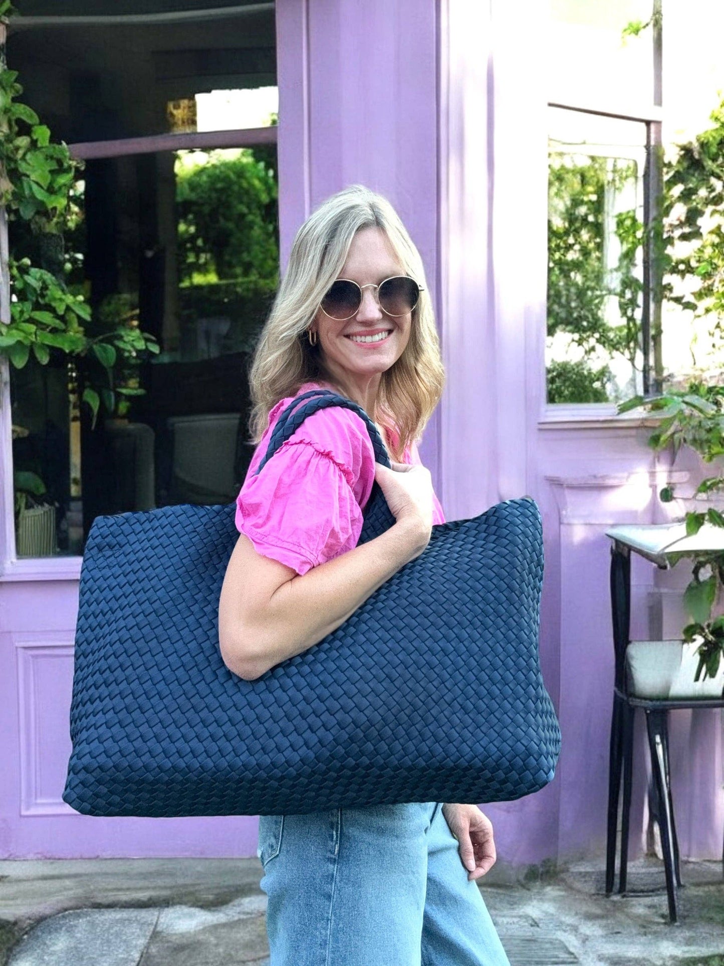 Woven Mahjong Carryall - 6 Colors: Teal