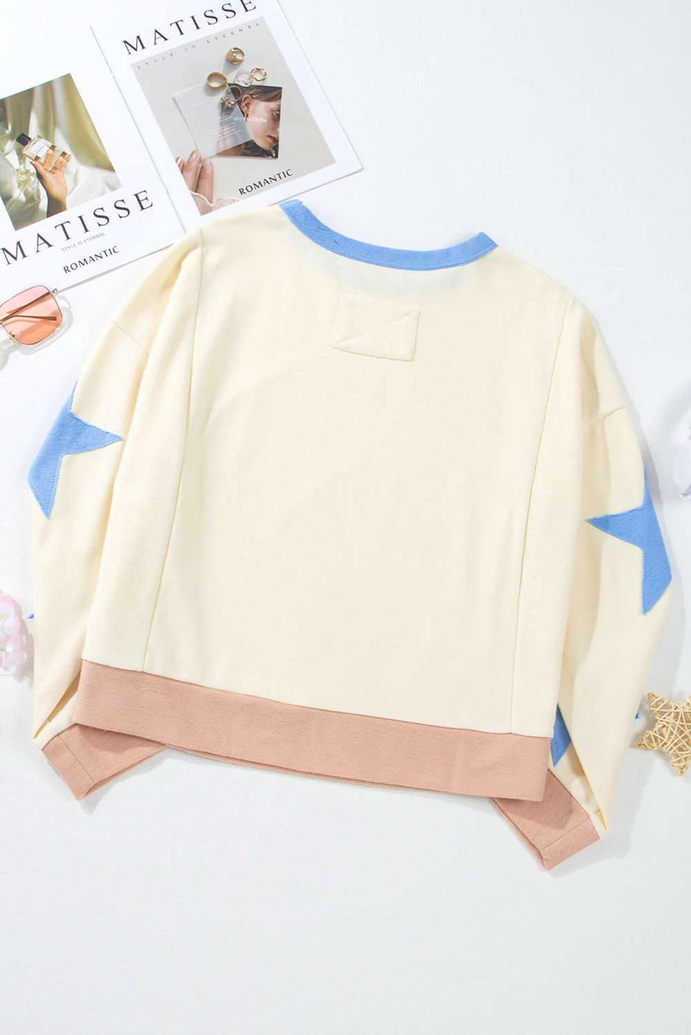 Beige Rugby Football Sweatshirt