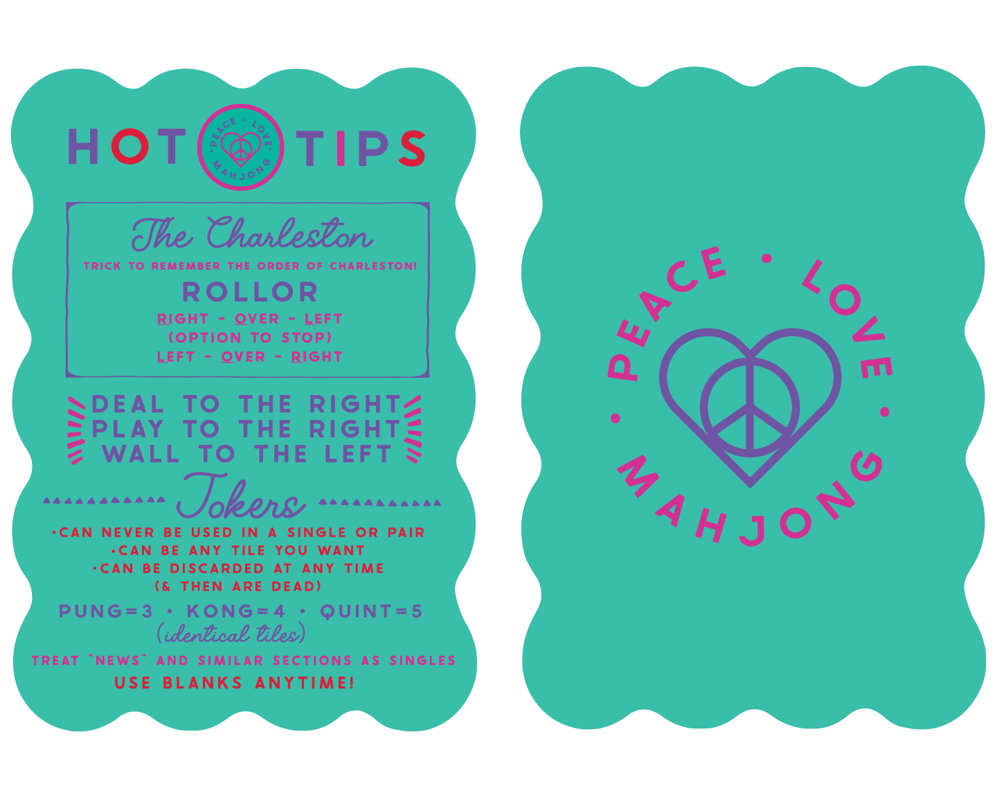 Mahjong Tile Shufflers (Set of 2): Hot Tips - Lilac