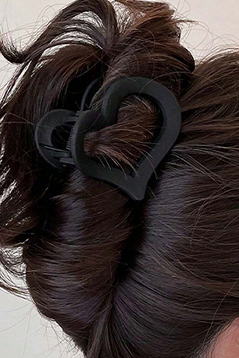 Black Cutout Heart Shape Hair Clip