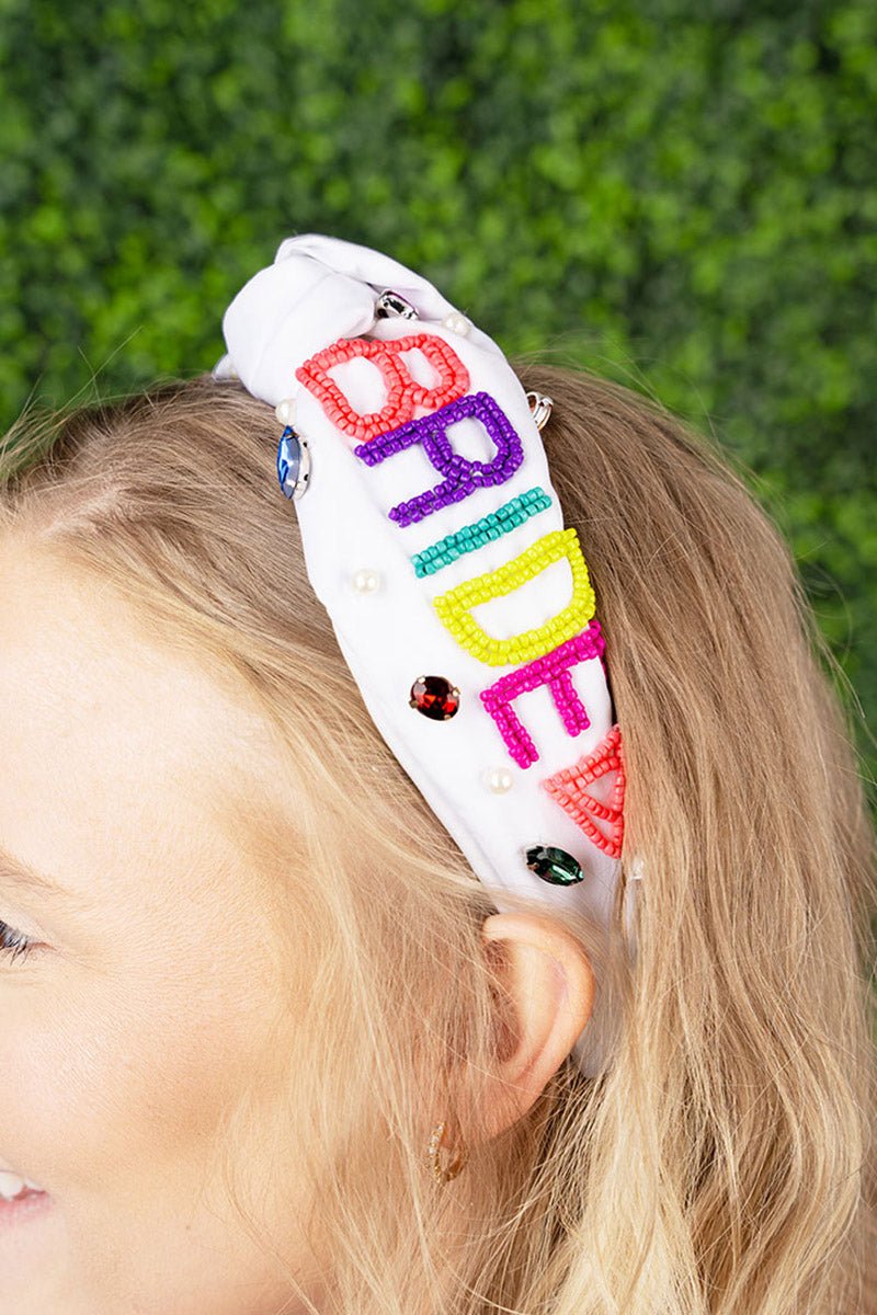 Bride Multi-Color White Headband