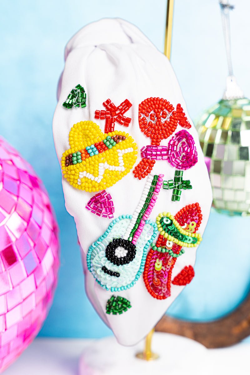 Cinco De Mayo Colorful Seed Bead Headband