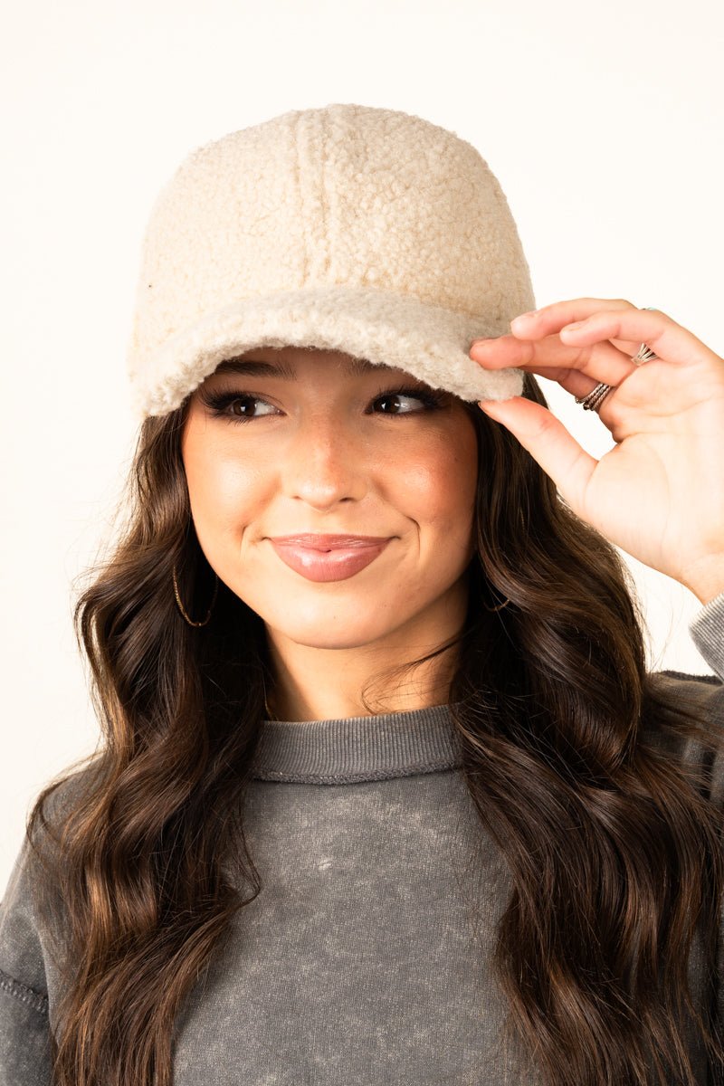 Wintry Weekend Khaki Teddy Bear Cap