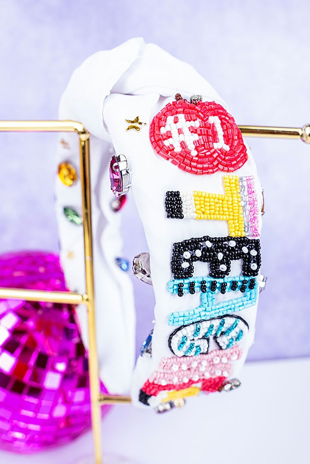Teacher White Sparkle Headband