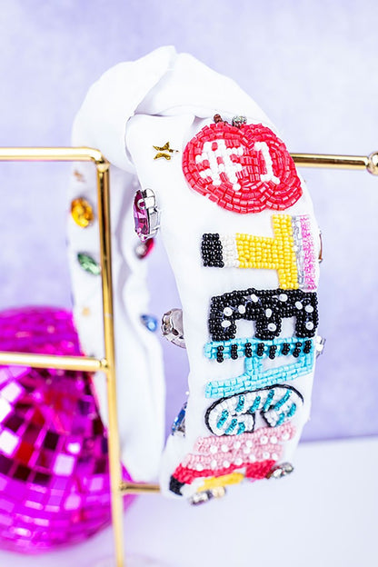 Teacher White Sparkle Headband