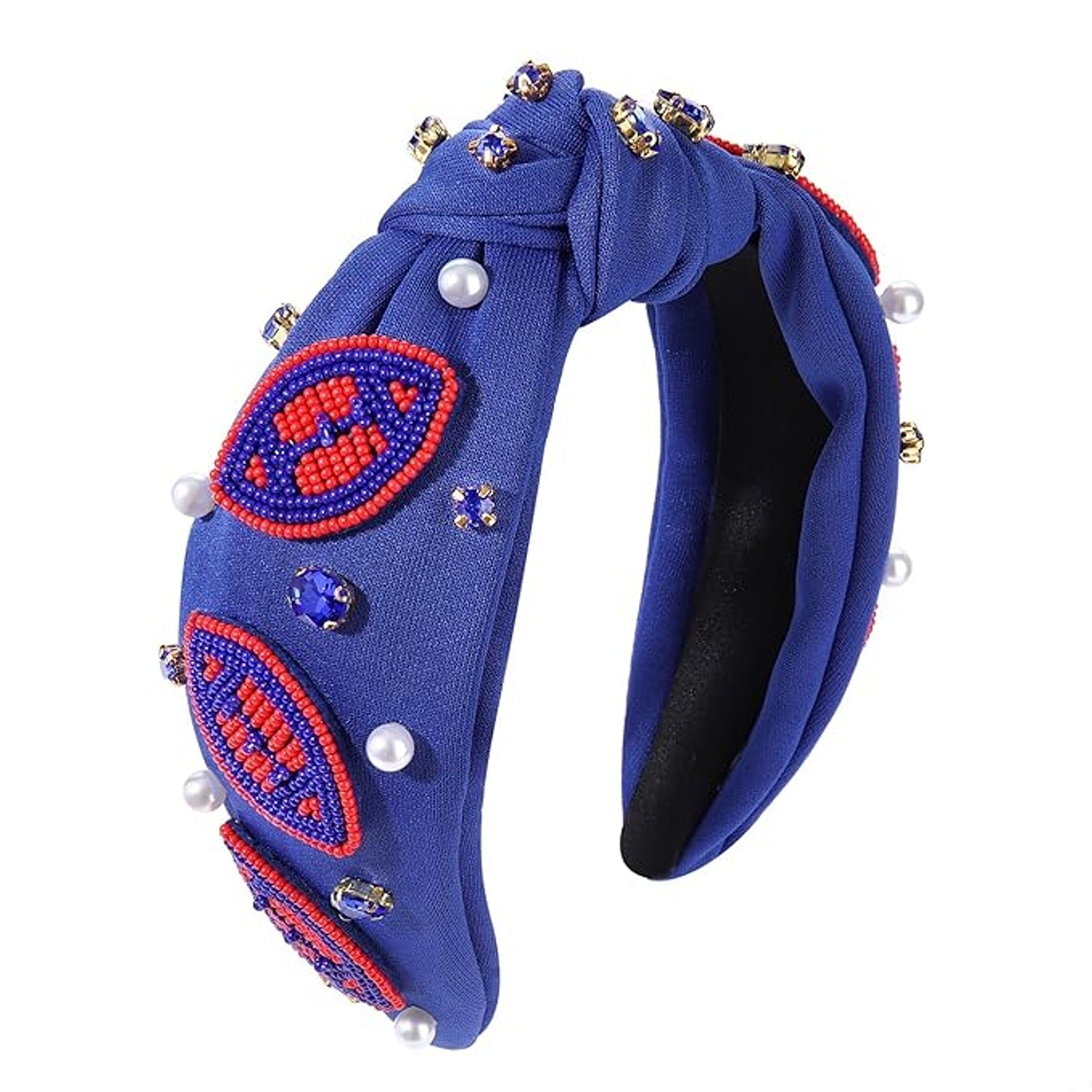 Football Seed Bead Headband