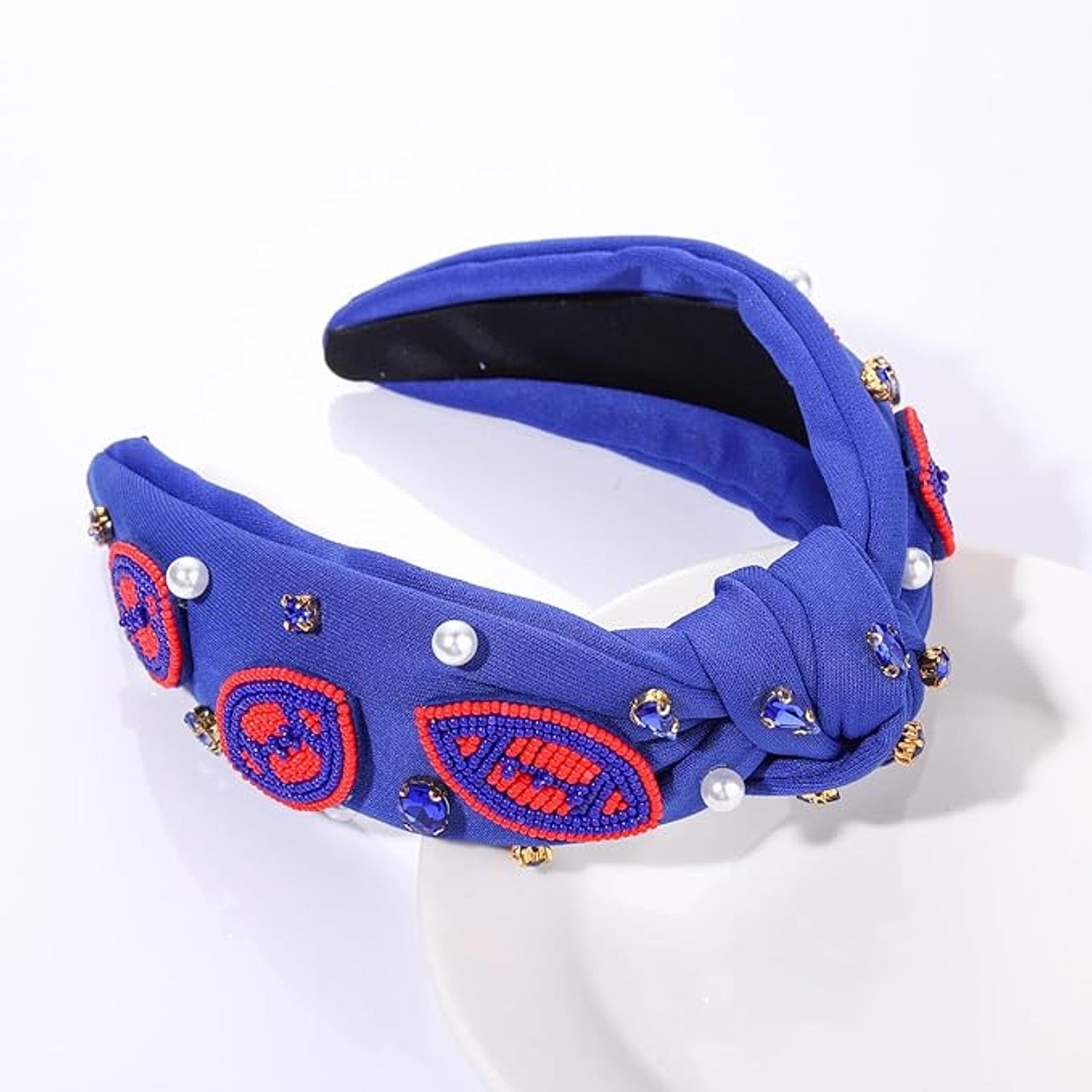 Football Seed Bead Headband