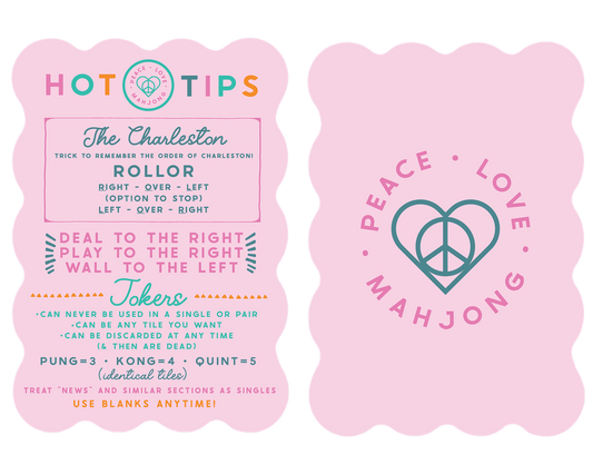 Mahjong Tile Shufflers (Set of 2): Hot Tips - Pink