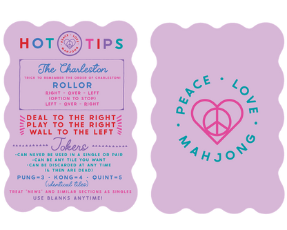 Mahjong Tile Shufflers (Set of 2): Hot Tips - Pink