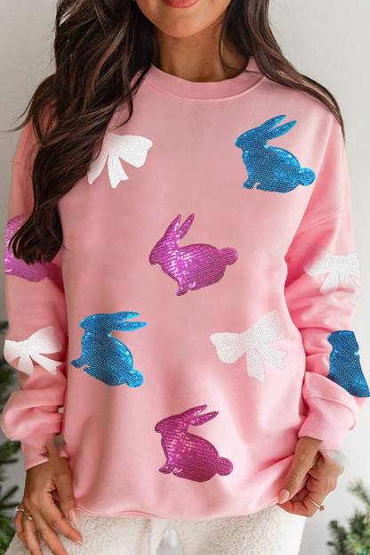 Pink Easter Bunny Crewneck Sweatshirt