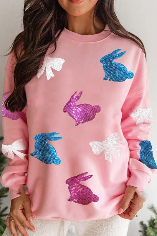 Pink Easter Bunny Crewneck Sweatshirt