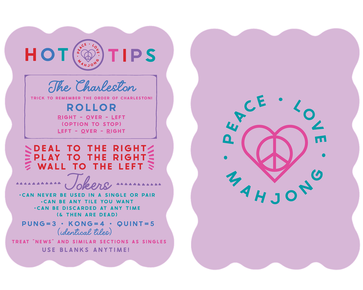 Mahjong Tile Shufflers (Set of 2): Hot Tips - Lilac