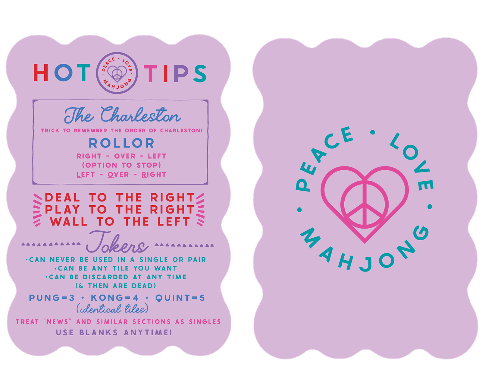 Mahjong Tile Shufflers (Set of 2): Hot Tips - Lilac