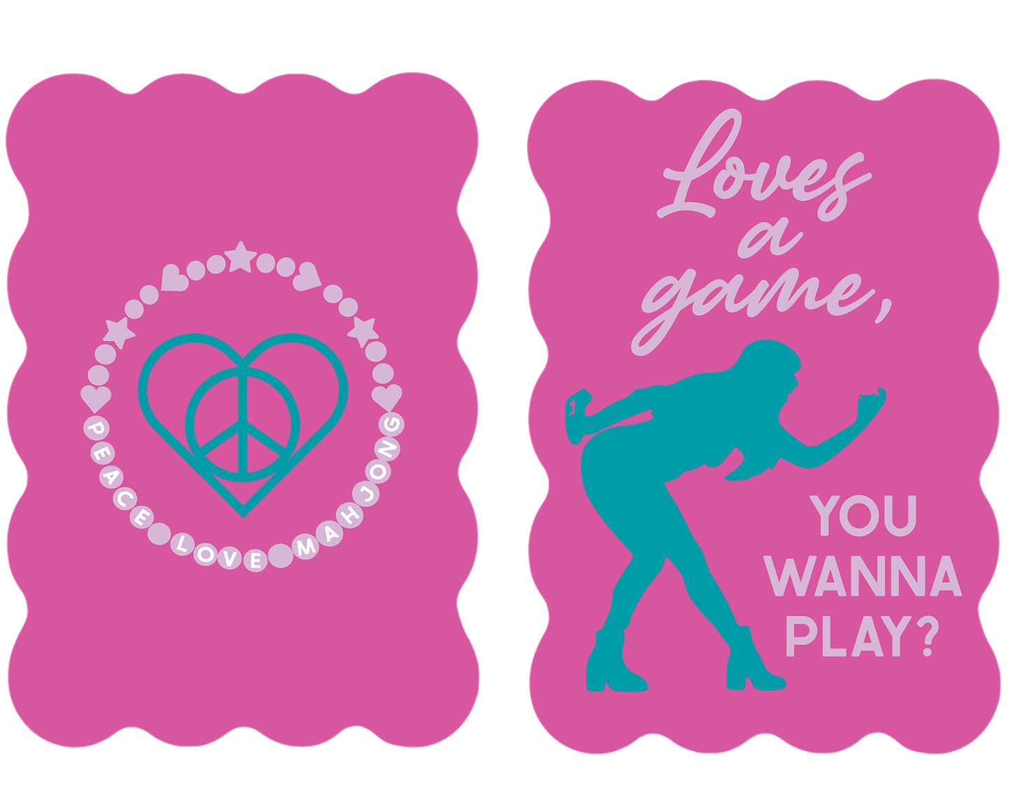 Mahjong Tile Shufflers (Set of 2): Hot Tips - Lilac