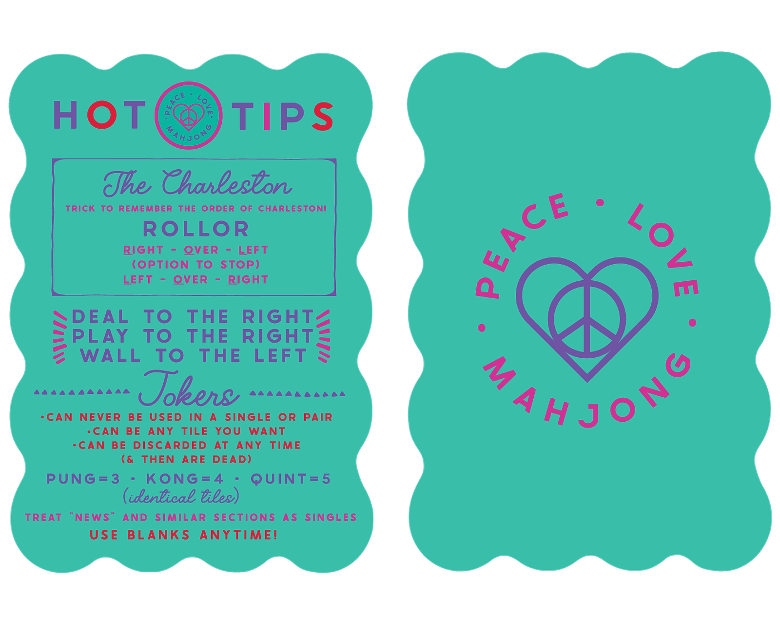 Mahjong Tile Shufflers (Set of 2): Hot Tips - Lilac