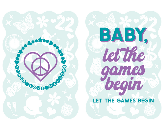 Mahjong Tile Shufflers (Set of 2): Baby Let the Games Begin