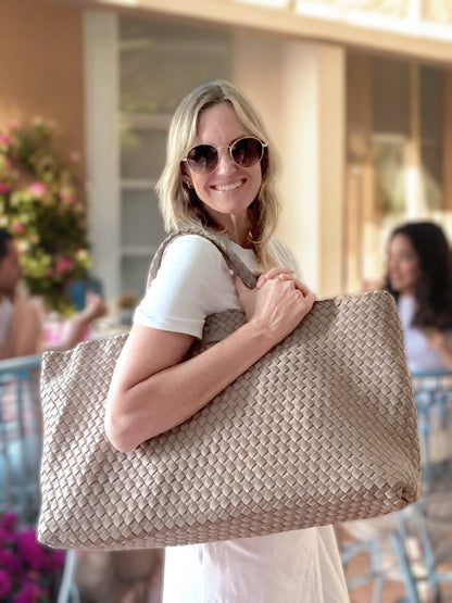 Woven Mahjong Carryall - 6 Colors: Teal