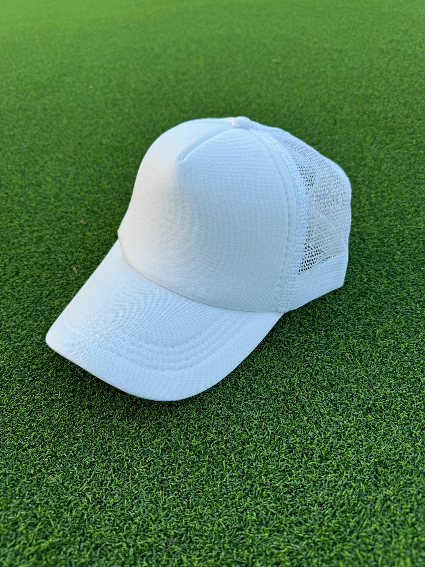 All White Trucker Hat