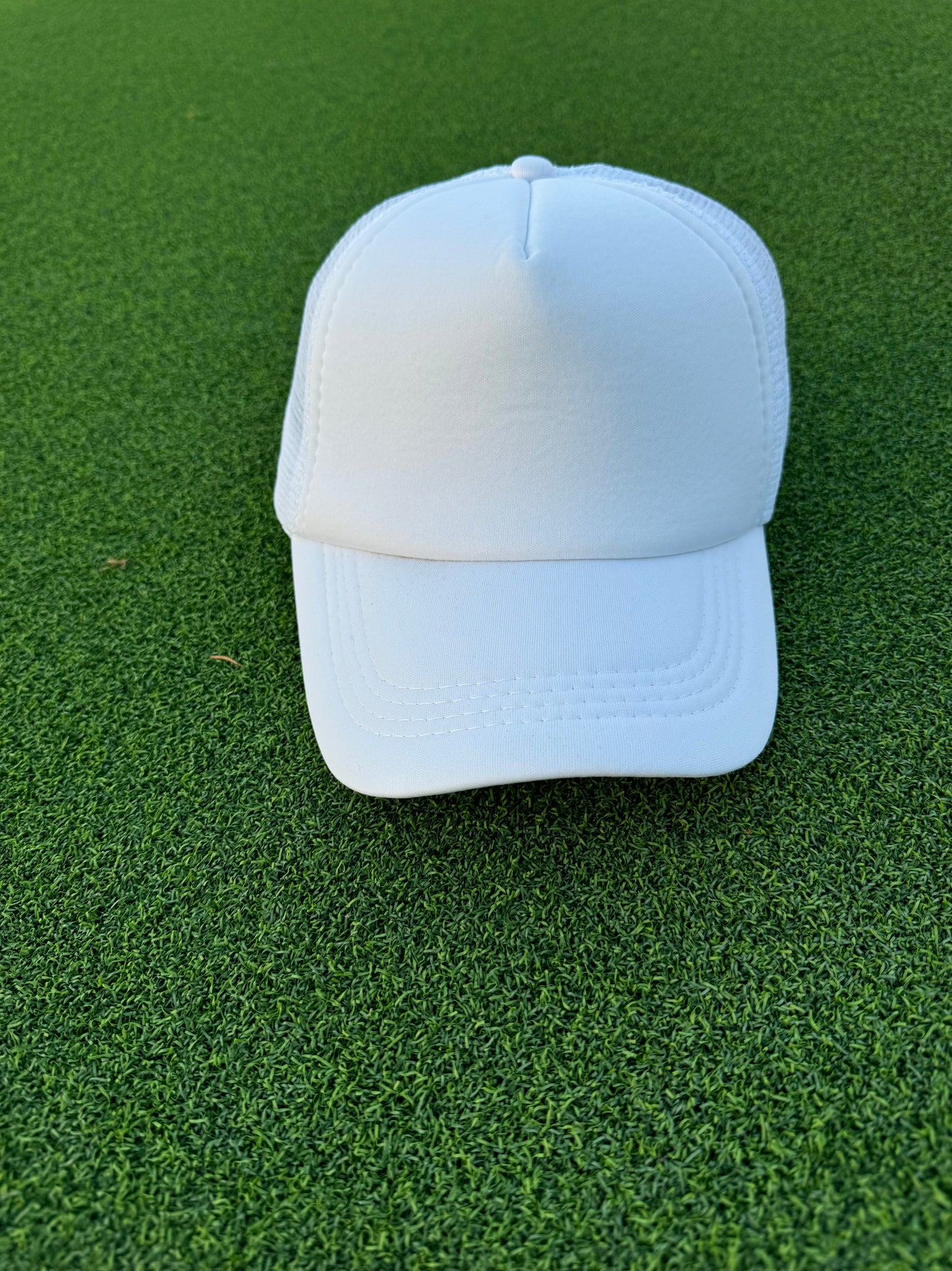 All White Trucker Hat