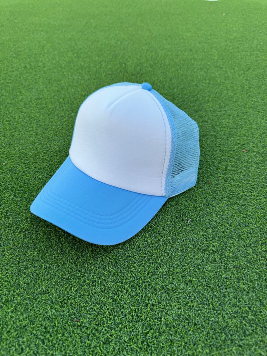 Light Blue & White Trucker Hat