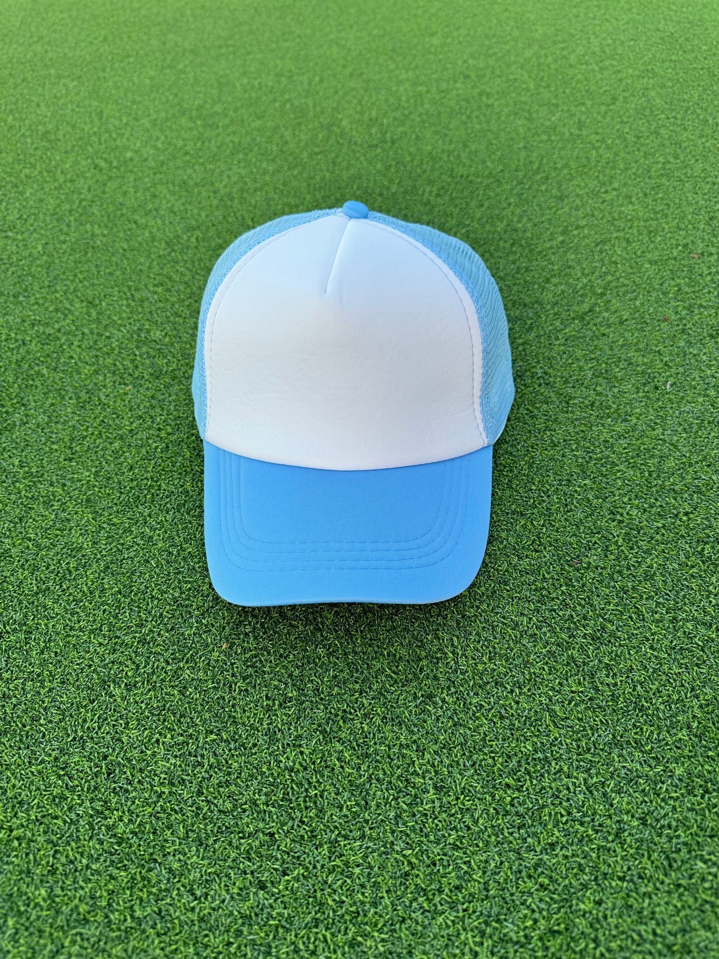 Light Blue & White Trucker Hat