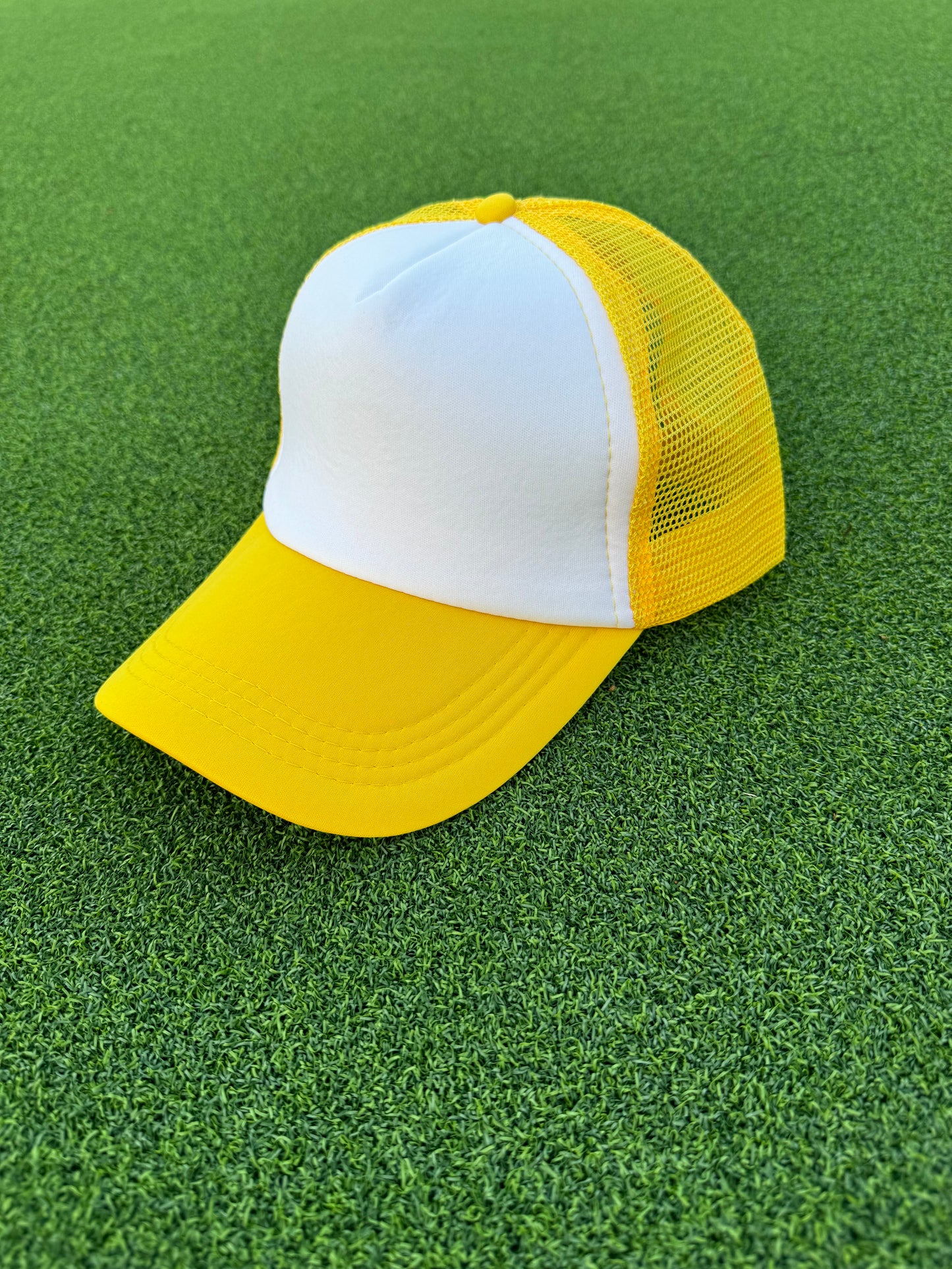 Yellow & White Trucker Hat