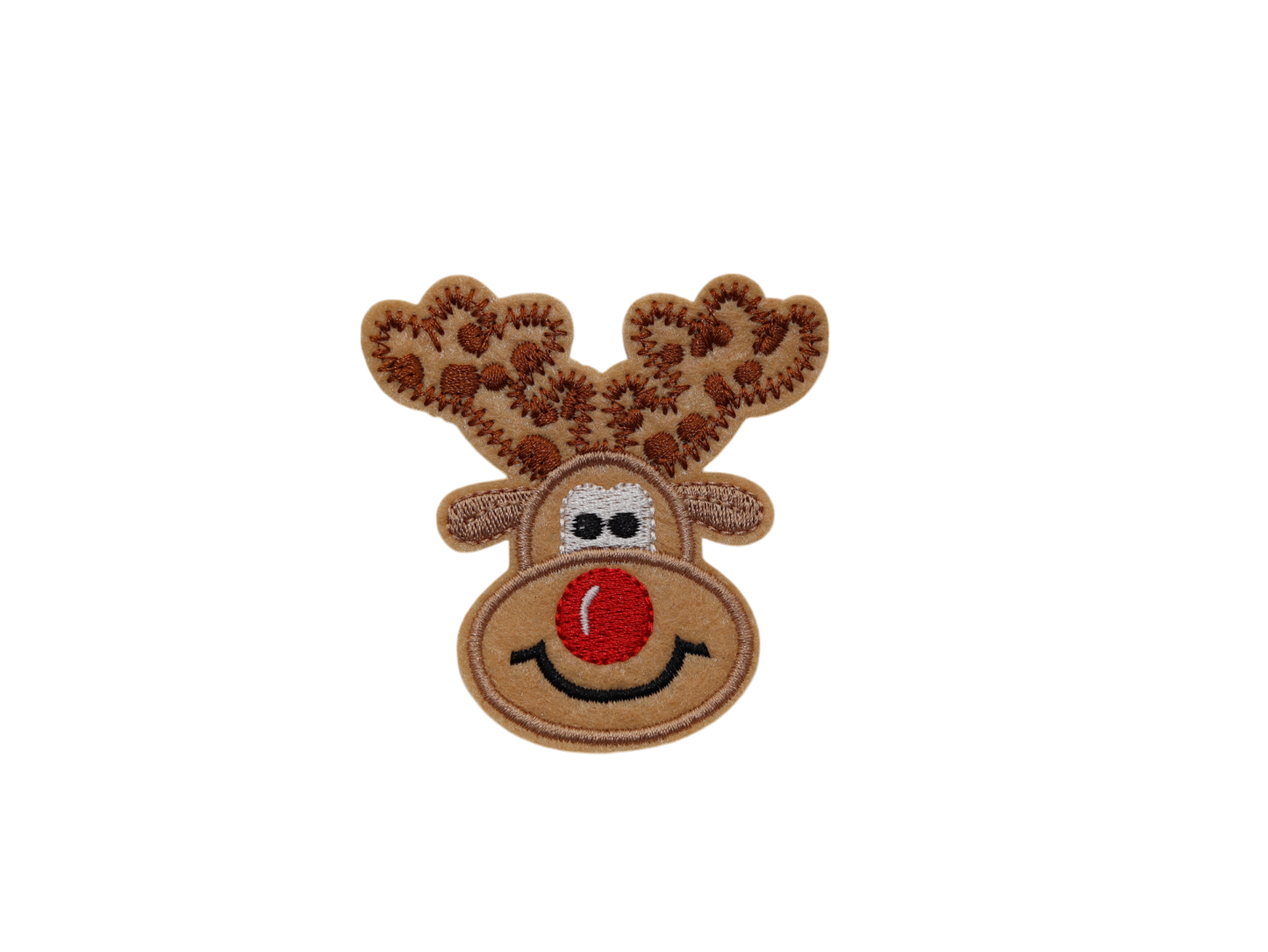 Christmas Reindeer Embroidered Iron-On Patch