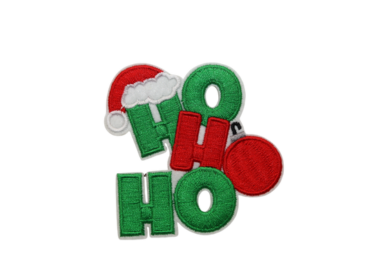 Ho Ho Ho Christmas Embroidered Iron-On Patch