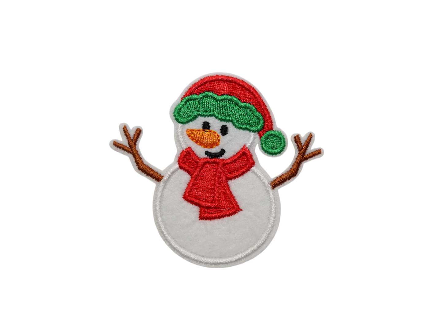 Snowman Embroidered Iron-On Patch