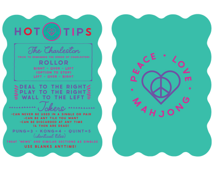 Mahjong Tile Shufflers (Set of 2): Hot Tips - Pink