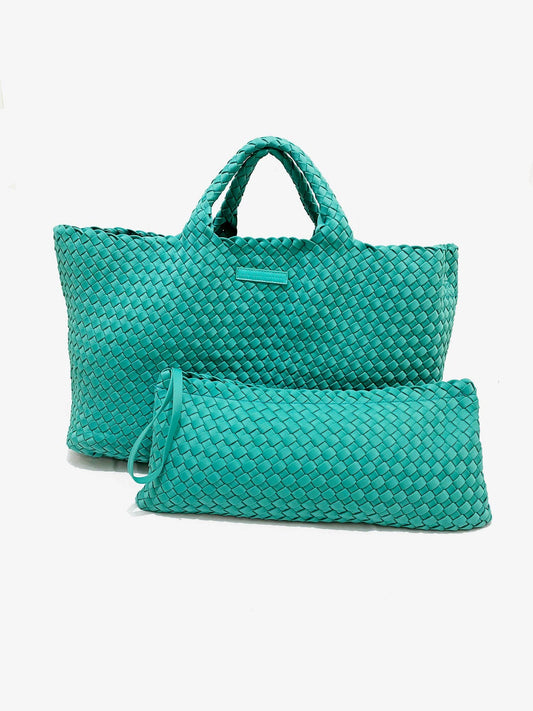 Woven Mahjong Carryall - 6 Colors: Teal