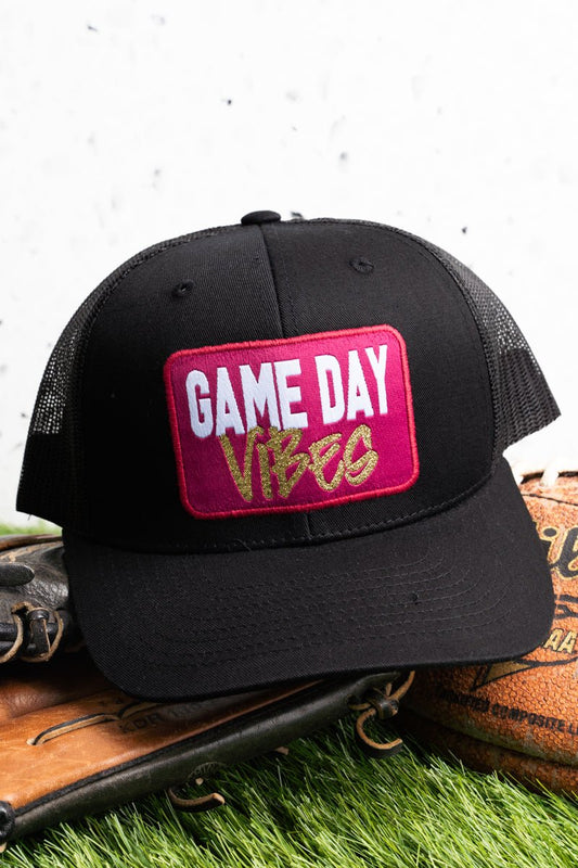 Game Day Vibes Black Mesh Cap